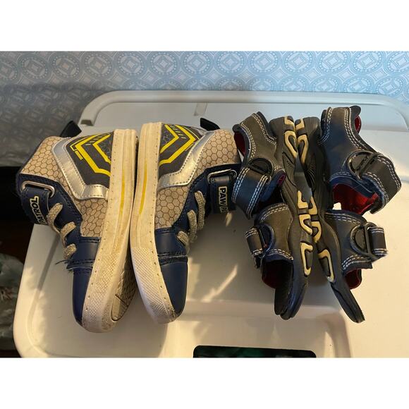 Paw Patrol high top sneakers & Cherokee brown sandals boy toddler size 10 - Picture 2 of 7